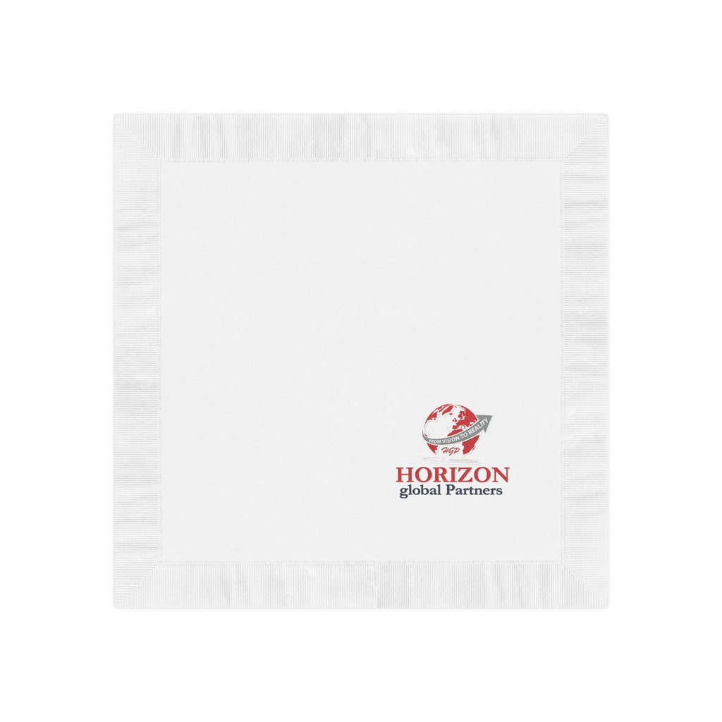 Branded Beverage Napkins — Horizon Global Partners Logo Cocktail Napkins