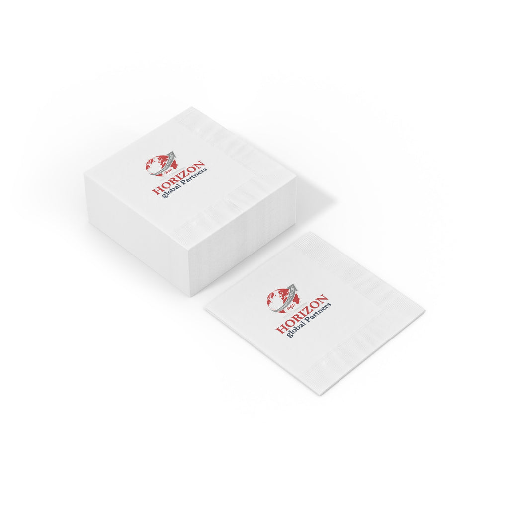 Branded Beverage Napkins — Horizon Global Partners Logo Cocktail Napkins